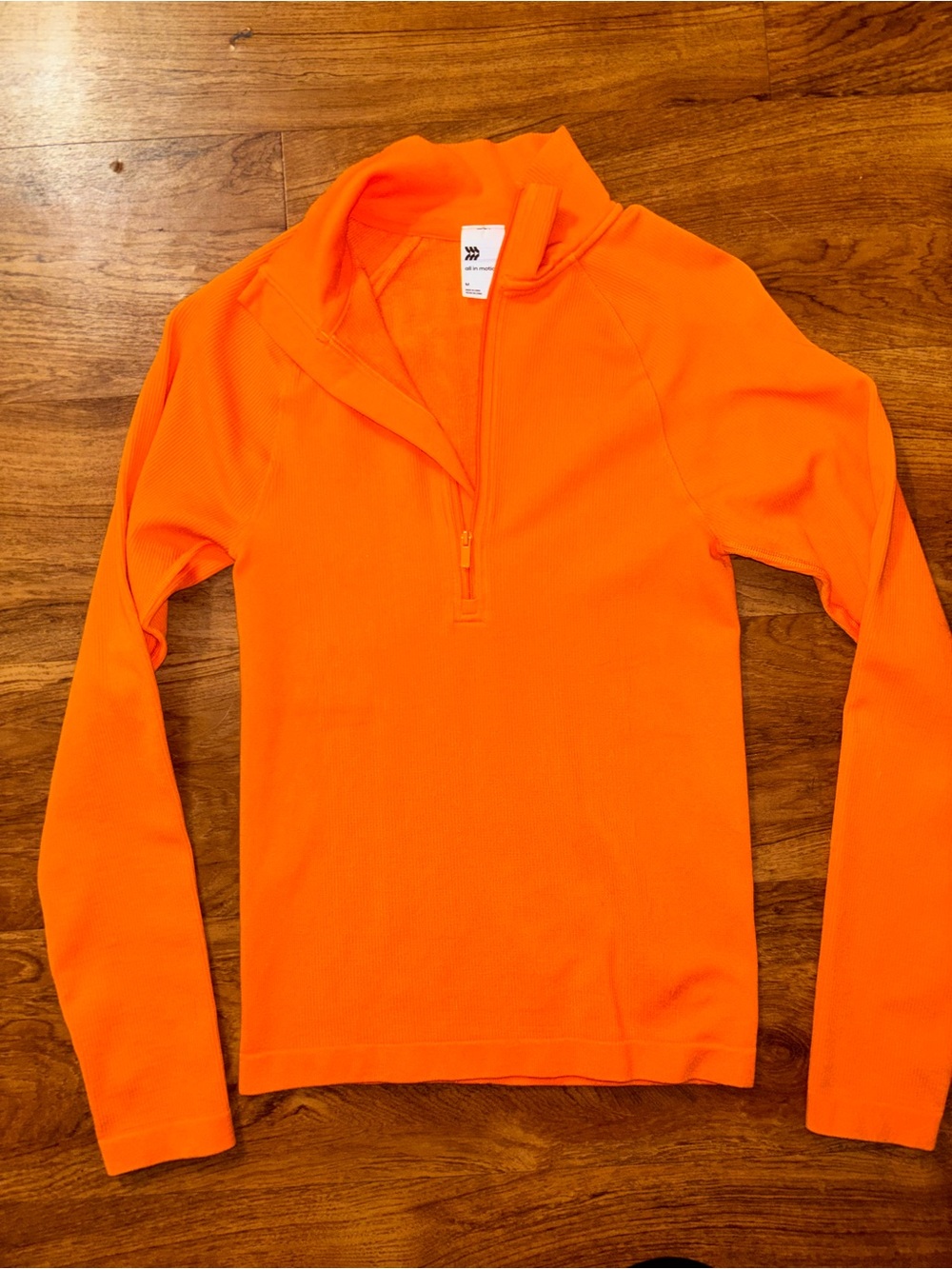 Women’s Target Brand: All In Motion Neon Orange Half-Zip Long Sleeve Pullover